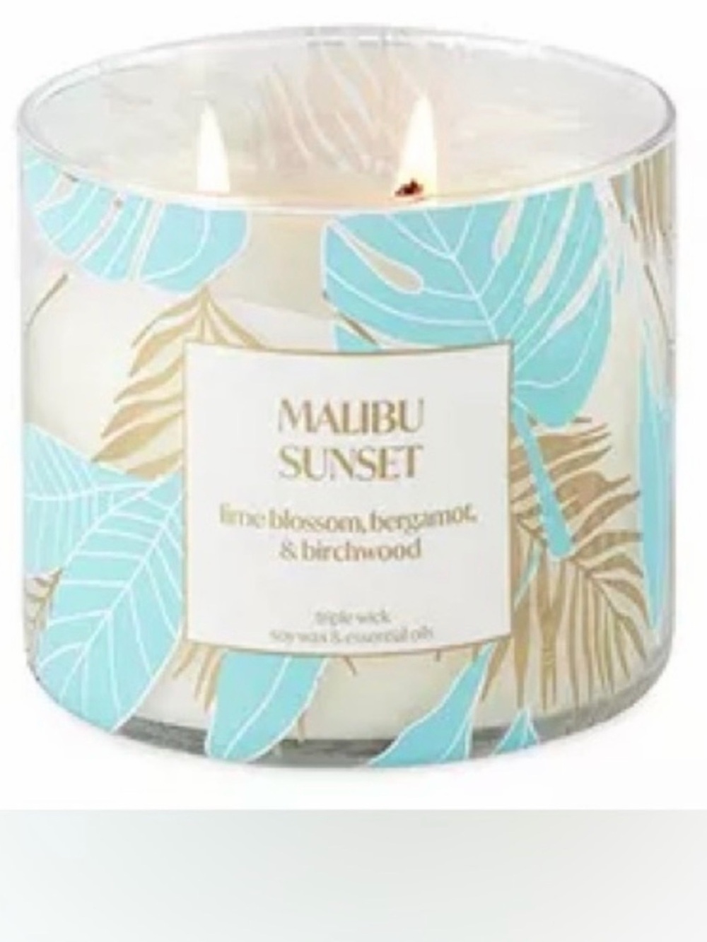 Distant Lands 3-wick scented jar candle in the "Malibu Sunset"